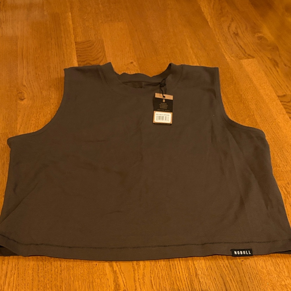 NOBULL Brown Sleeveless Crop Top